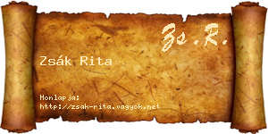 Zsák Rita névjegykártya